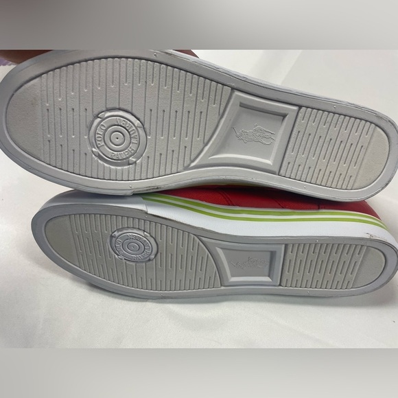 NWOT POLO Ralph Lauren bright and green sneakers. So bright and cheery! Size 7. - Picture 4 of 5